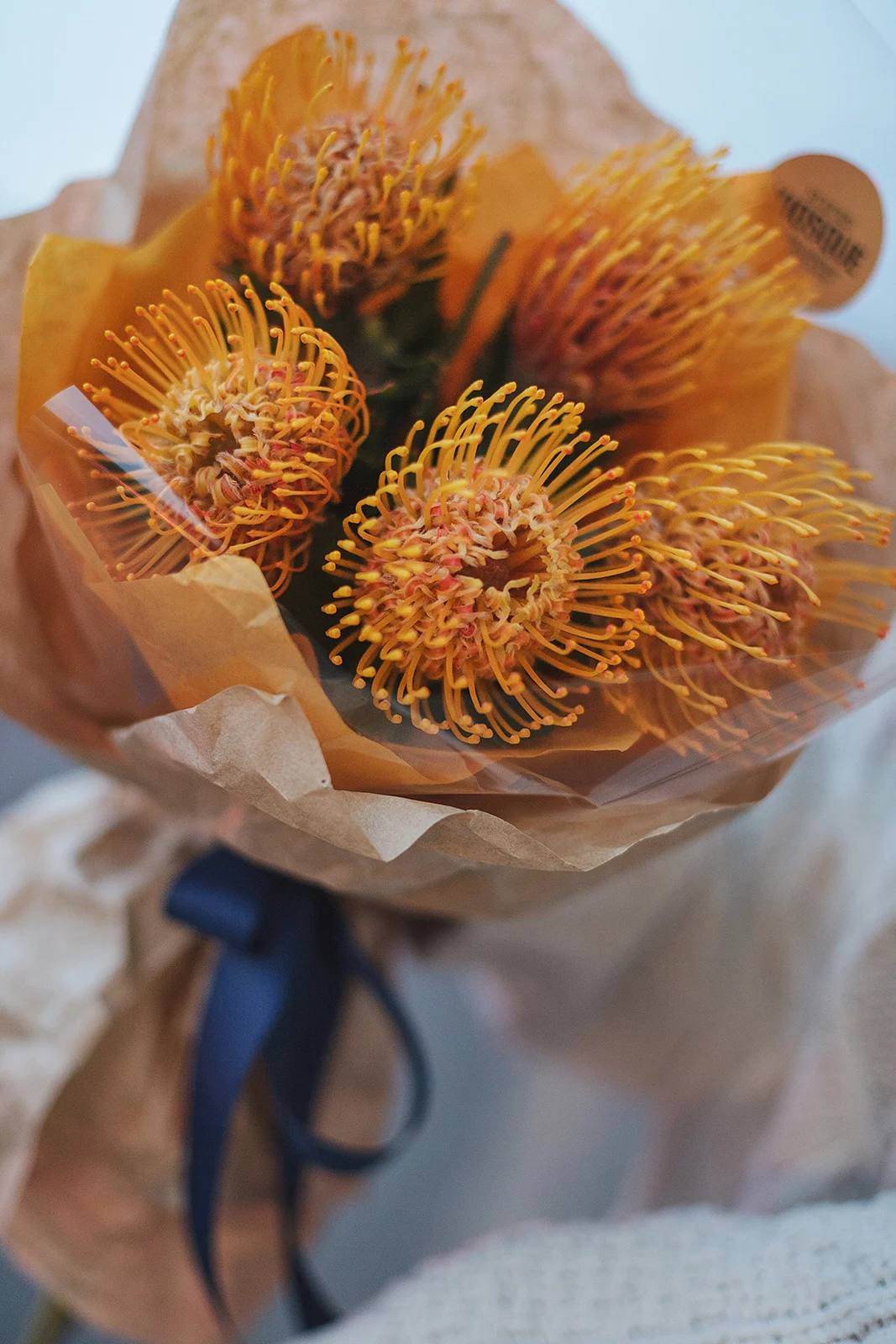 Моно букет из леукаспермума