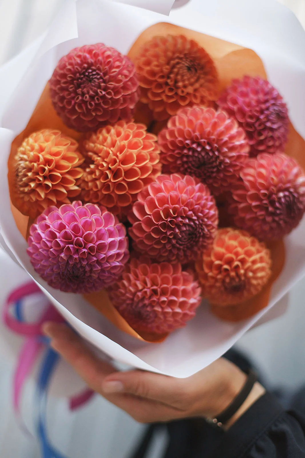 Монобукет из георгин