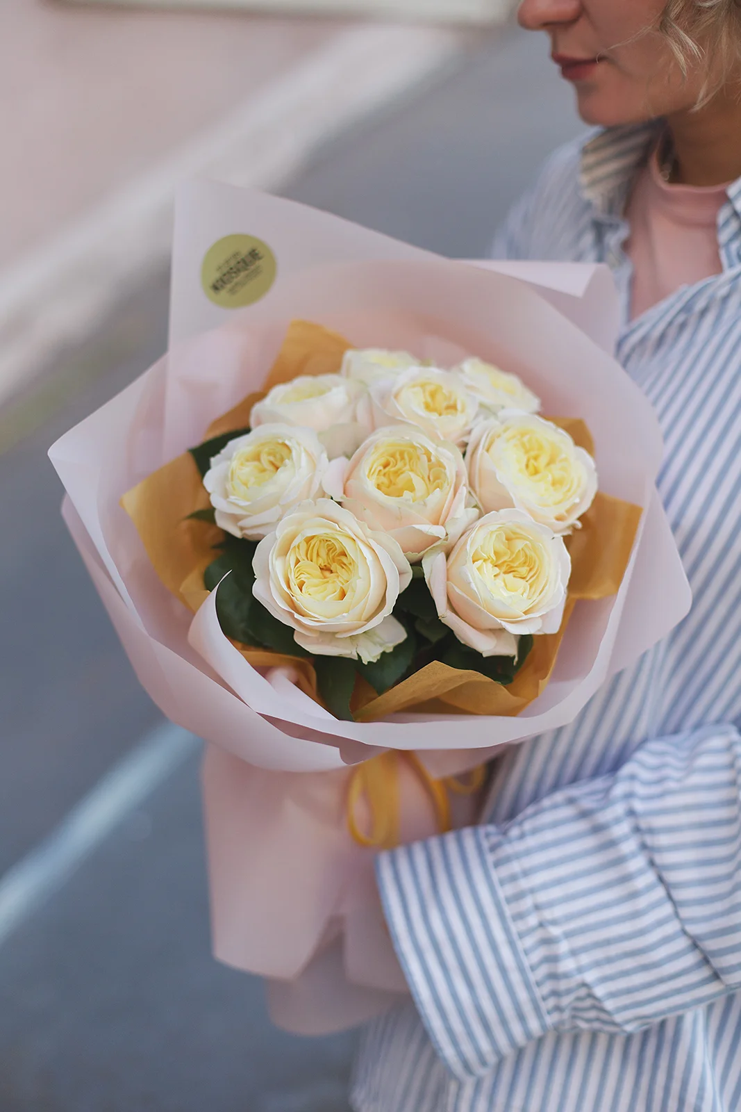 Монобукет из пионовидной розы Присцилла