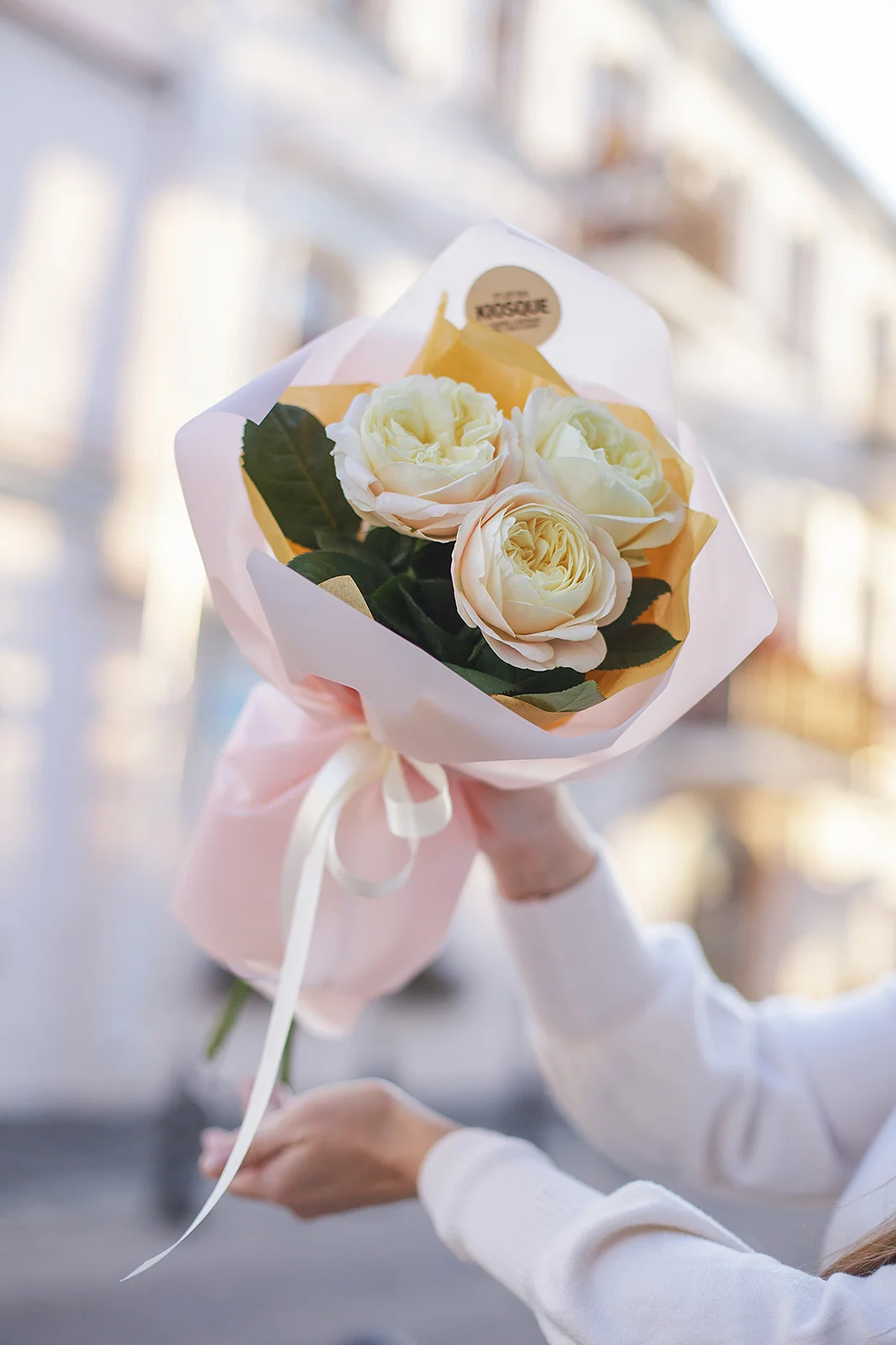 Монобукет из пионовидной розы Присцилла