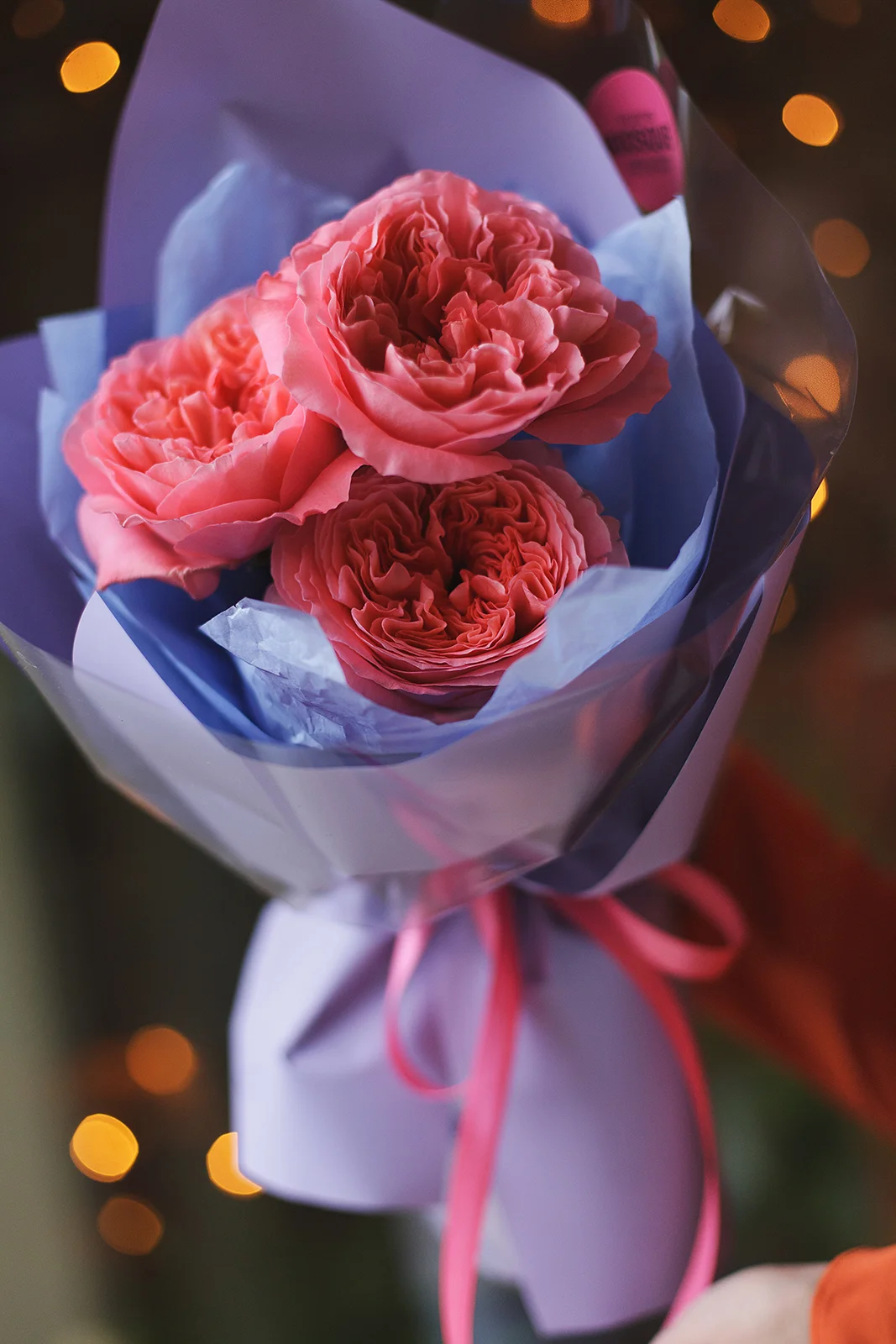 Моно из пионовидной розы Пинк Экспрешн