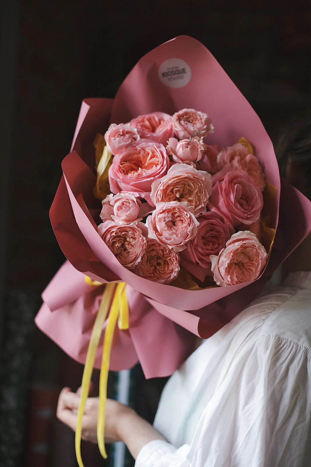 Букет из пионовидных роз Пинк Экспрешн и Джульетта