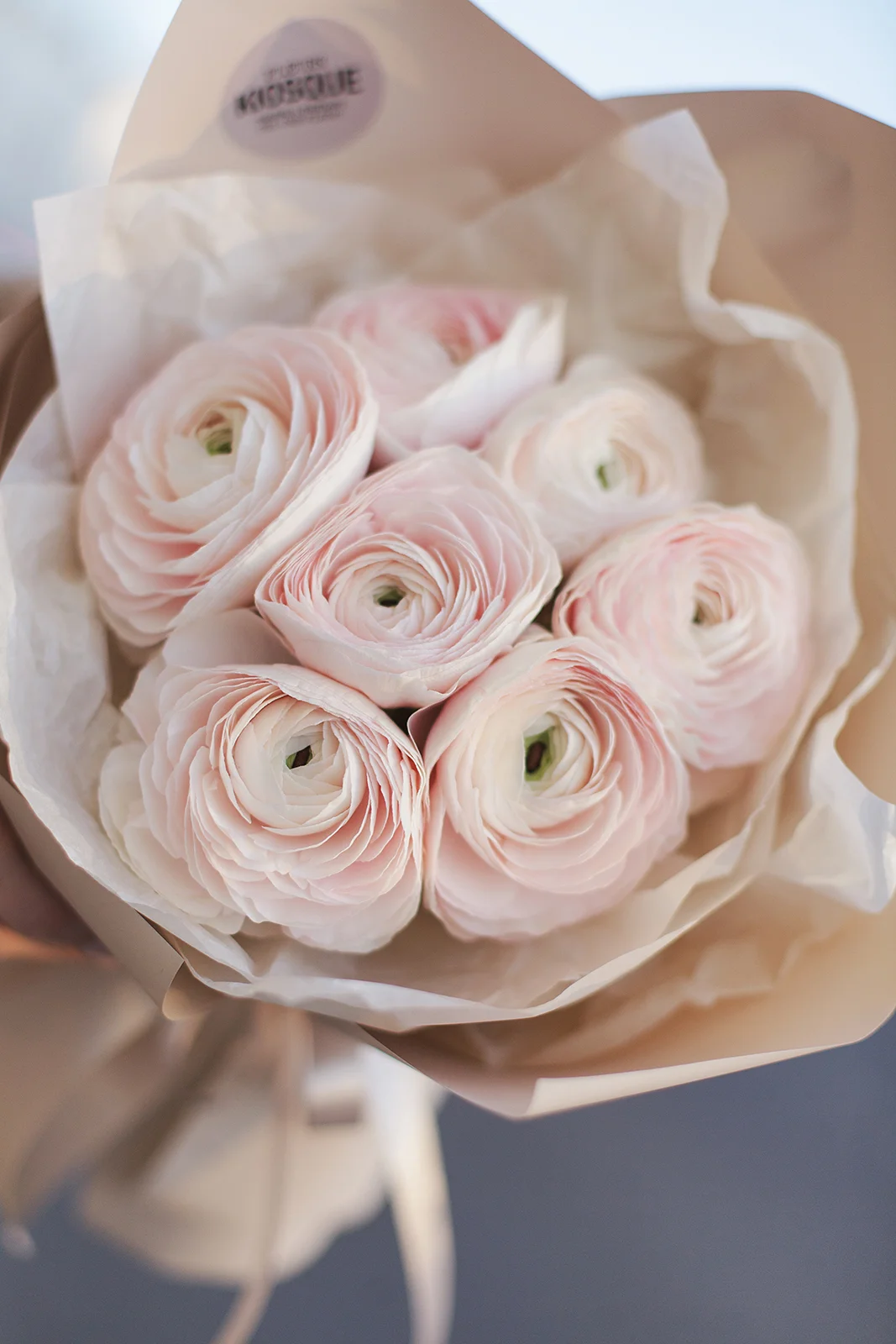 Моно букет из ранункулюсов Ханой