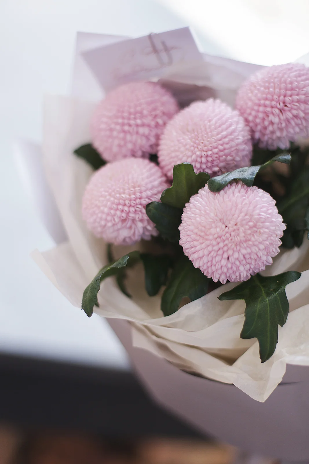 Монобукет из хризантем Момоко